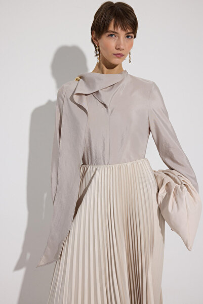 Touché Privé Gold Buttoned Kupra Tunic