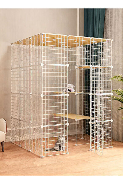 KidLe قفص قطط داخلي قابل للفصل، منزل كبير للقطط يتسع من 1 إلى 4 قطط، حيوانات ...