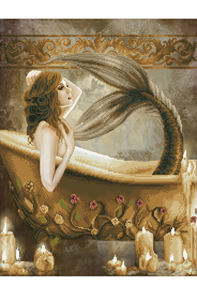 diamond dotz Diamond painting - Mermaid in the bathtub, 68 x 52 cm