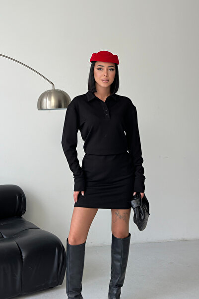 Sorridi Polo Collar Buttoned Waist-Fitted Short Dress