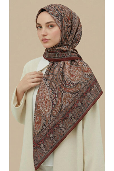 Karaca Eşarp وشاح قطني بنمط عرقي مقاس 120*120 سم