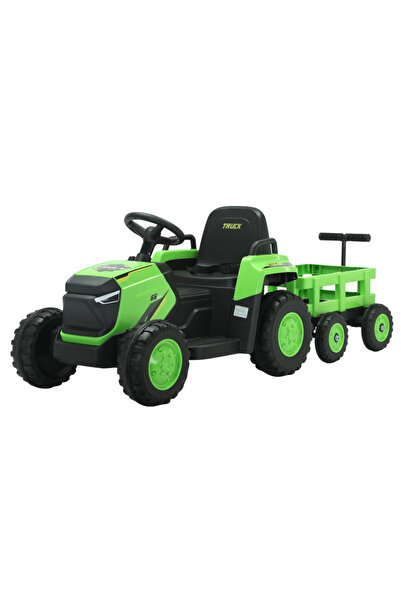 Nichiduta Tractor electric pentru copii Truck Green cu remorca,telecomanda 2....