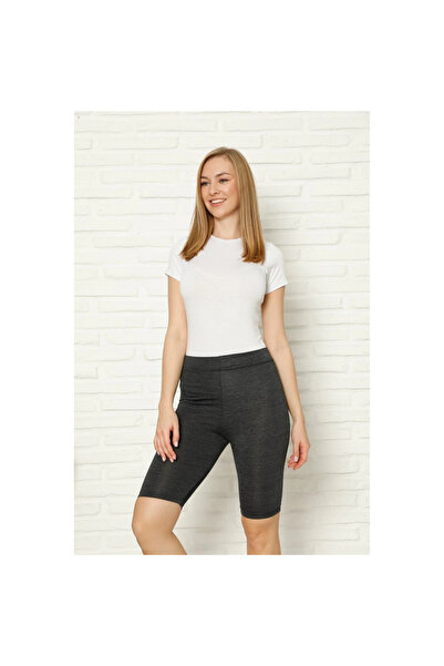 Narnuga MİRAY- قماش ليكرا قطني ممشط فوق الركبة بلون أنثراسايت