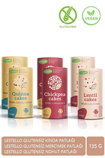 Glutensiz Kinoa Mercimek Nohut Patlağı Karışık 6’lı Paket