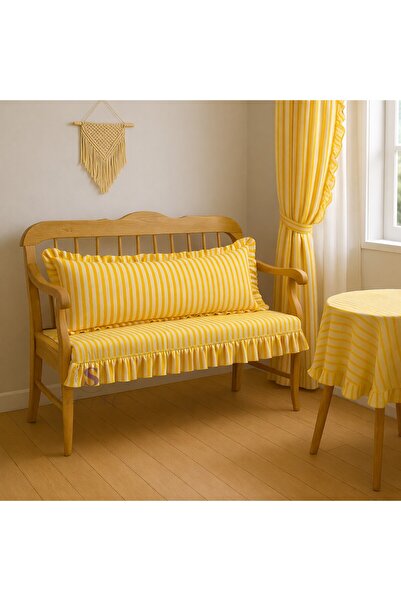 shules collection Sarı Çizgili Buldan Minder Seti | Fermuarlı, Yıkanabilir & ...
