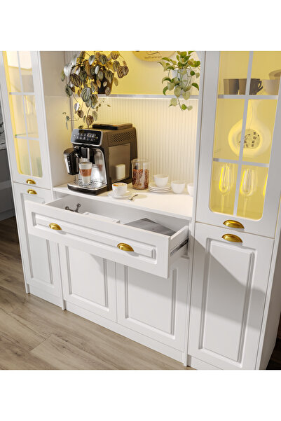 GuneyStore Armoni Gold Maxi Kahve Köşesi Komple MDF - Ücretsiz Montaj
