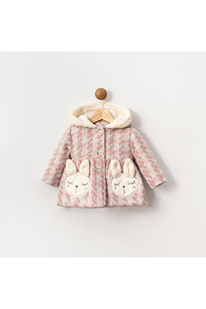 Coolimino Rabbit and Houndstooth Patterned Girls' Coat