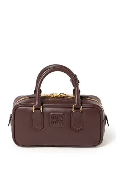 MİUAST Miu Miu Arcadie Leather Crossbody Hobo Handbag Women Camera With Top H...