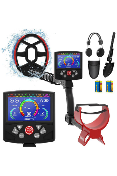 Kaiweets Detector de metale, 20 cm adancime detectare, cu afisaj LCD, pliabil...