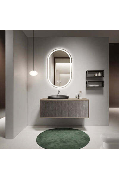 RFAN Oglindă LED ovală 50×80 cm, senzor de mișcare, reglabilă intensitatea lu...