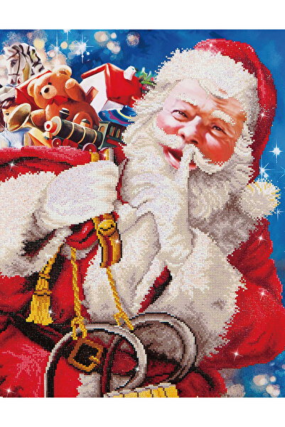 diamond dotz Tablou cu diamante - Secretul lui Moș Crăciun, 82 x 57 cm