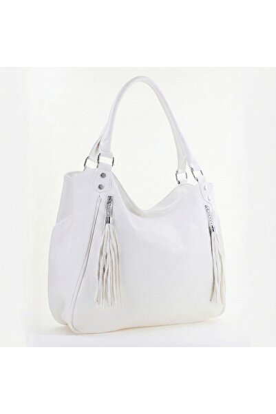 NO NAME White eco-leather shopper
