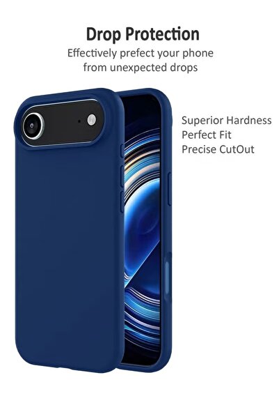 Primo Plus جراب حماية لهاتف آيفون 17 إير لحماية الكاميرا والهاتف - أزرق داكن