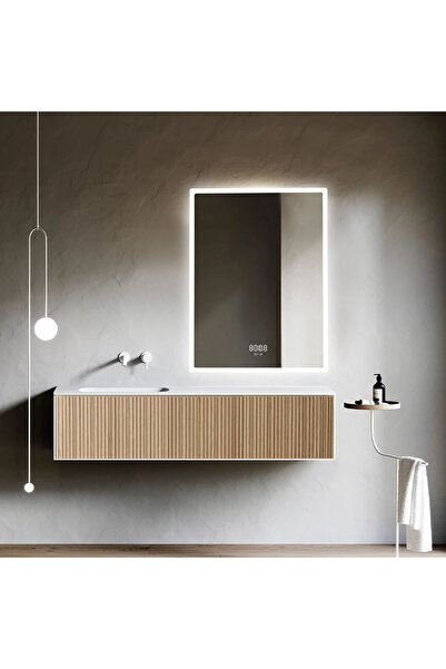 RFAN Oglindă LED 60×80 cm, senzor de mișcare pentru 3 tipuri de lumină, regla...