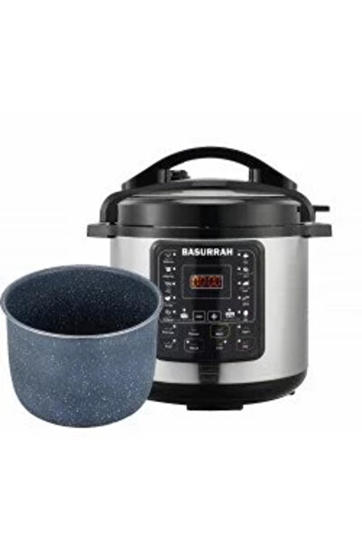 BASURRAH 8-liter electric pressure cooker, granite, 1200 watts