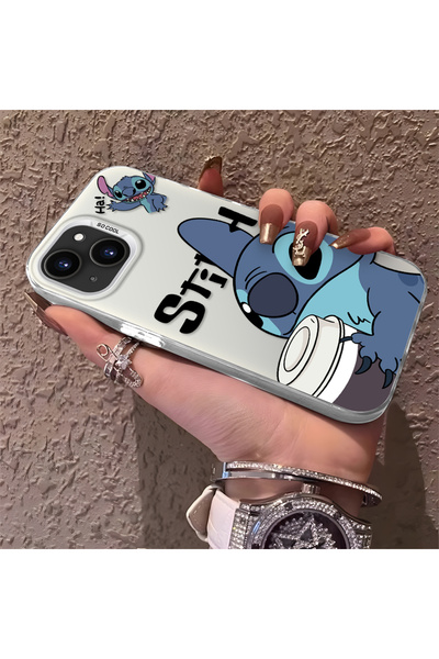 ARTISHELL iPhone 12 Pro Max Uyumlu Kartun Stitch Desenli Darp Önleyici Telefo...