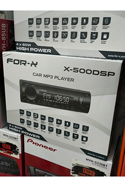 For-X 500DSP İşlemcili 3 Amfi Cikisli Bluetooth Oto Teyp