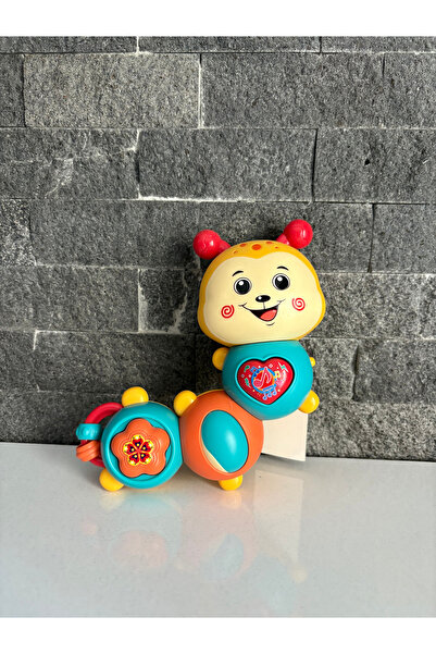 VARDEM OYUNCAK Müzikli Işıklı Çok Fonksiyonlu Eğitici Tırtıl Bebek Oyuncağı S...