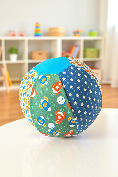 HAMUR Printed Plush Cloth Balloon Cover Washable Soft Baby Bubble Play Ball Boys