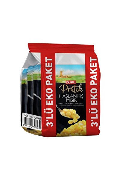 Duru Pratik Haşlanmış Mısır 3 x 235 g