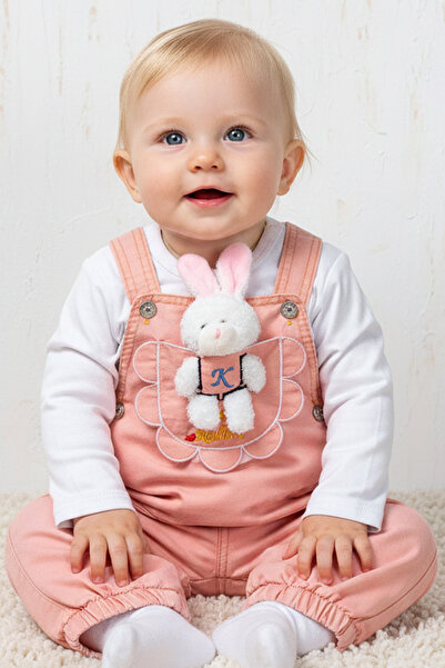 Rocha Baby Rocha Bebek Bahçıvan Salopet 2'li Takım - Peluş Oyuncak Hediyeli v...