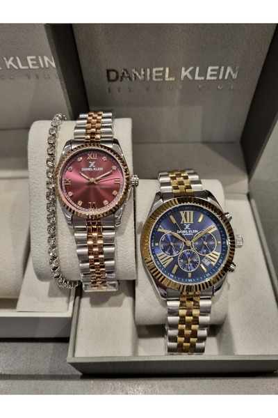 Daniel Klein New Model Dark Blue and Navy Blue Dial Limited Edition Lover's W...