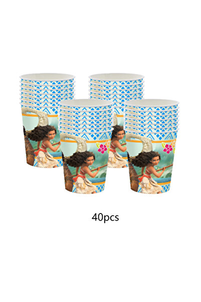 Miniso 40pcs 10/20/30/40pcs Disney Moana Party Supplies，Paper cups for Moana ...