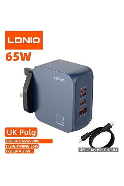 choice2 65W UK Plug LDNIO Gan 100W Fast Charge Charger Type-C 65W 45W UK EU U...
