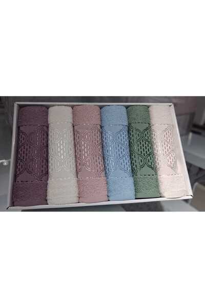 VELLON HOME طقم مناشف 6 قطع مقاس 50 × 90 سم