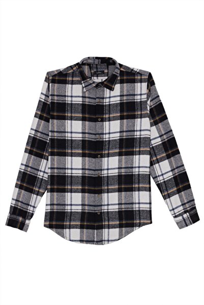 Tudors Men's Slim Fit slim fit checkered winter lumberjack shirt