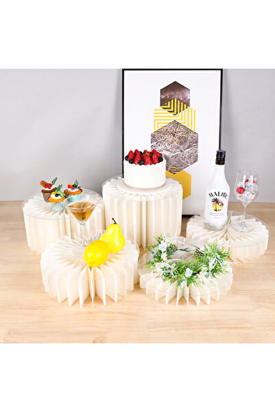 KOUKIN 5pcs Foldable Cake Display Stands Wedding Birthday Party Decoration Mu...