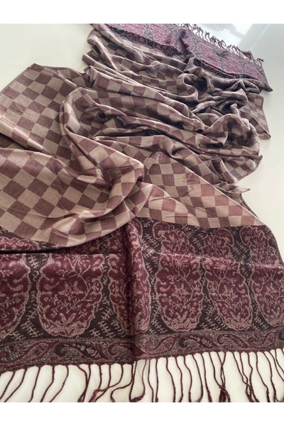 Bohemian Brown Elegansa Shoulder Scarf with Cashmere Texture Stylish Shawl Ca...