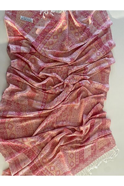 Bohemian Soft Pink Elegansa Shoulder Scarf with Cashmere Texture Stylish Shaw...