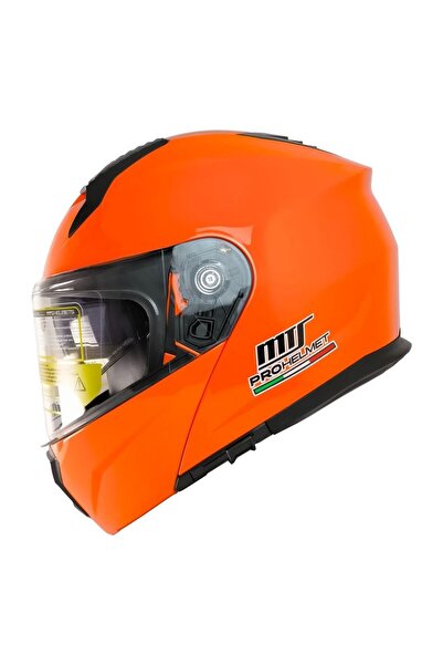 MTS M966 ORANGE ÇENE AÇILIR KASK