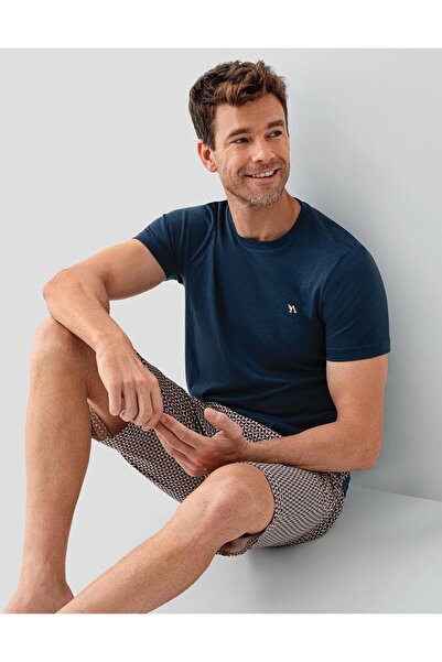 Arnetta Men's 100% Cotton 3-Piece Pajama Set – Short Sleeve Top + Long Pants ...