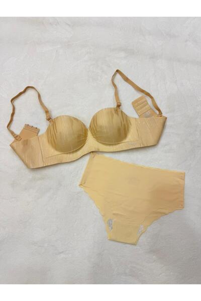 Elora Seamless Laser Cut Model Beige Underwear Set (Leaves No Marks)