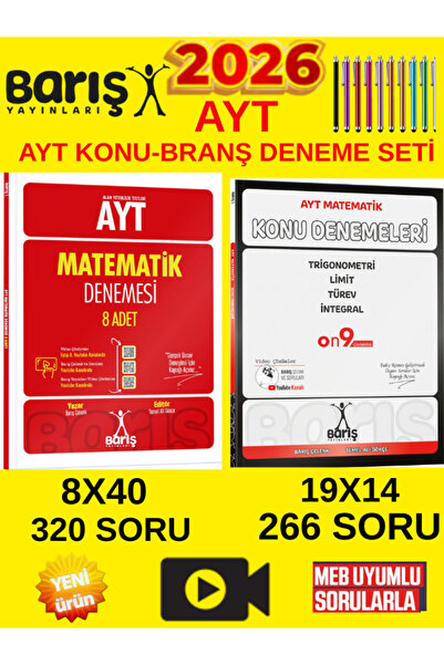 Mert Hoca Yayınları Barış 2026 AYT Matematik LTİ Trigonometri Konu Denemeleri...