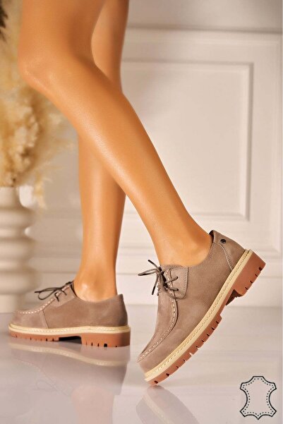 Joana Mocasini Kenzy Kaki din piele intoarsa Marimea 41