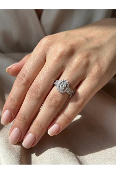 Swarthy Accessories Oval Kesim Tektaş Yüzük