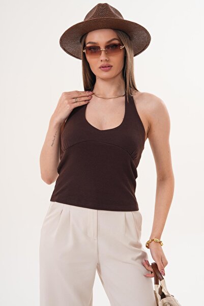 ŞİMAL Γυναικείο ολόσωμο καμιζόλ με λαιμόκοψη - 260028