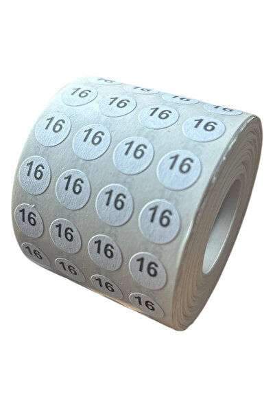 BİGÜMEX 16No Adhesive Sticker Label Size Tag (5000 Pcs)
