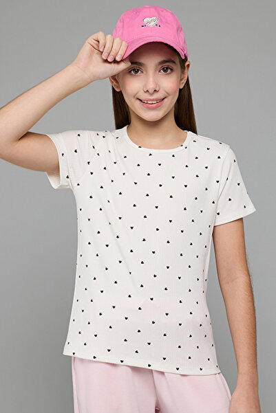 R&B Printed T-Shirt with Crew Neck and Short Sleeves