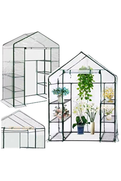 Three top online Mini Balcony Garden Greenhouse 4 Metal Shelves PVC Foil 195 ...