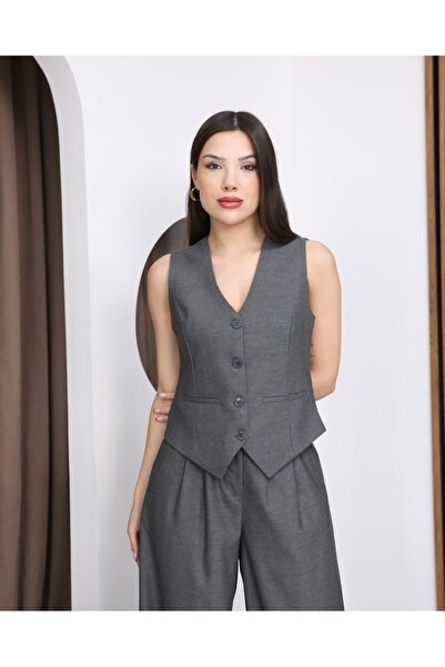 VESS MODA Women's Classic Vest and Pants 2-Piece Set