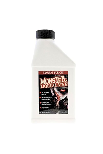LLF Monster Liquid Latex - Dries CLEAR - Creates Zombie Skin and FX