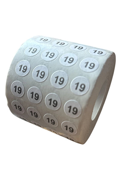 BİGÜMEX 19No Adhesive Sticker Label Size Tag (5000 Pcs)