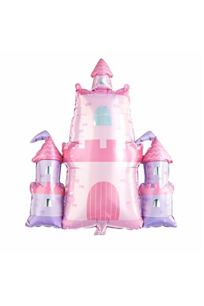 parti sürprizi Pink Princess Castle Shaped Foil Balloon 1 Piece
