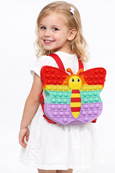 BONY SOCKS Devojčina zakrpa sa leptirom Torba crvena