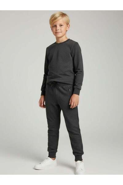 Zekids Παιδικό βαμβακερό παντελόνι αθλητικής φόρμας με μαλακή υφή και ελαστικ...