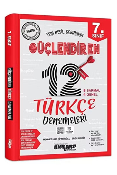 Açı Yayınları 7.Sınıf Ankara Güçlendiren Türkçe 12 Li Denemeleri / 8 Sarmal 4...
